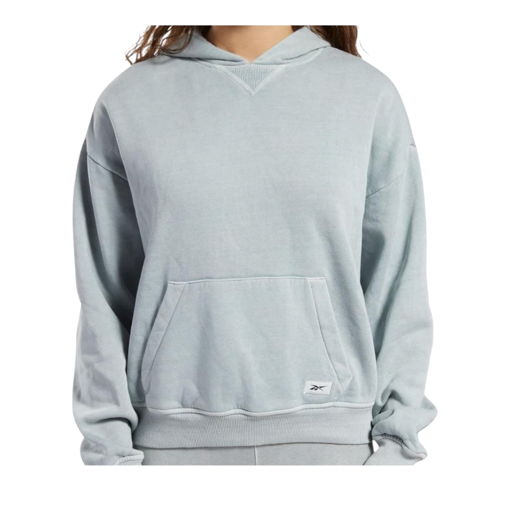 Reebok Classics Natural Dye Fleece Hoodie - Light Blue/Grey, Size S